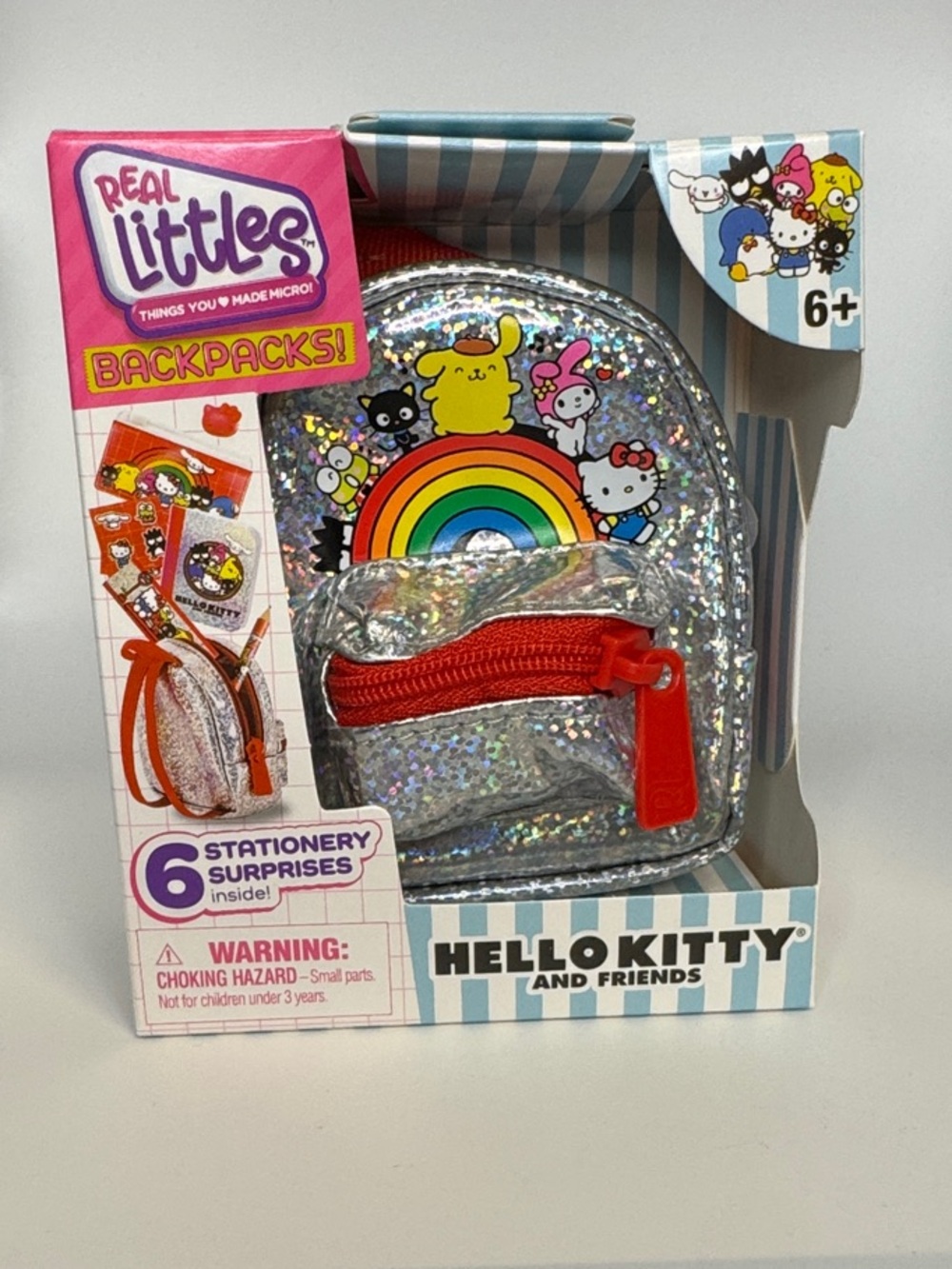 🎀 NIB. Real Littles Hello Kitty and friends Glitter Mini Stationary Backpack